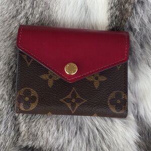 Louis Vuitton Red and Brown Wallet